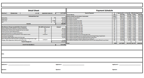 Kanakia Project Borivali West Costing Plan